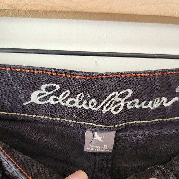 Eddie Bauer Slightly Curvy Slim Straight Jeans Grey Black Hiking Women's 8 - Picture 7 of 9